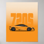 Supercar mit 720er Jahren Poster (Vorne)