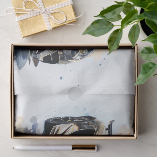 Supercar Racing Car Decoupage Seidenpapier (Geschenk)