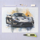 Supercar Racing Car Decoupage Seidenpapier (Handwerk)