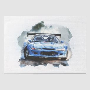 Supercar Racing Car Decoupage Seidenpapier