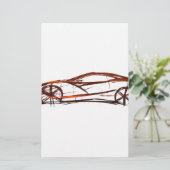 Supercar-Skizze Briefpapier (Stehend Vorderseite)