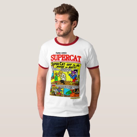 SuperCat Comic Strip T - Shirt (Vorne ganz)