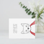 SUPERCAT Postcard Illustrationskatzen Postkarte (Stehend Vorderseite)