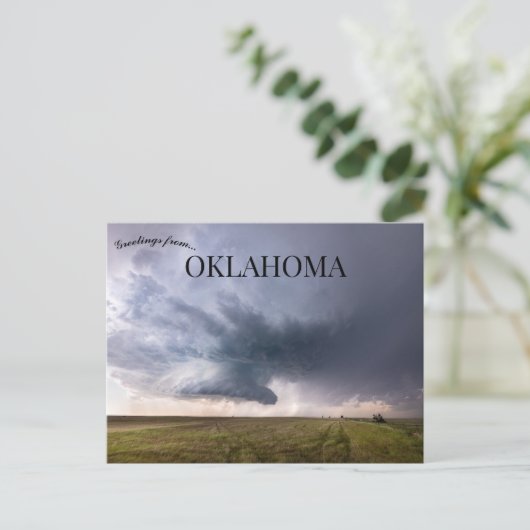 Supercell-Gewitter über einem Oklahoma Prairie Postkarte (Stehend Vorderseite)