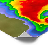 Supercell Radar Signature - "Hook Echo" Poster (Ecke)