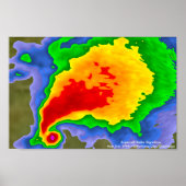 Supercell Radar Signature - "Hook Echo" Poster (Vorne)