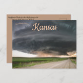 Supercell Thunderstorm Annäherungen Severy Kansas Postkarte (Vorne/Hinten)