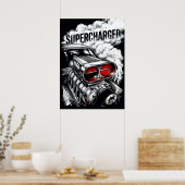 Supercharged Muscle-Car-Plakat Poster (Küche)