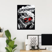 Supercharged Muscle-Car-Plakat Poster (Heimbüro)