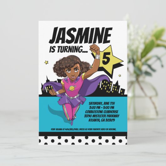 SuperCoco Personalisierte 12x18 Einladungen (Stehend Vorderseite)