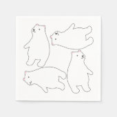 Supercool Polar Bear Summer Theme Party Serviette (Vorderseite)