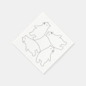 Supercool Polar Bear Summer Theme Party Serviette (Ecke)