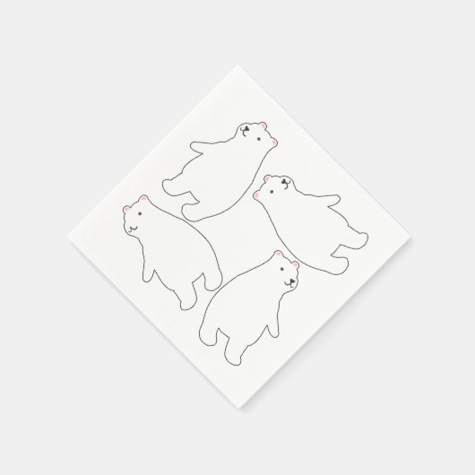 Supercool Polar Bear Summer Theme Party Serviette (Ecke)