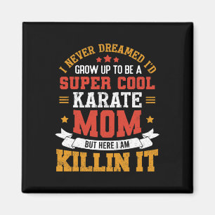 Supercoole Karate-Mumie Lustiges Karate-Mutter-Ges Magnet