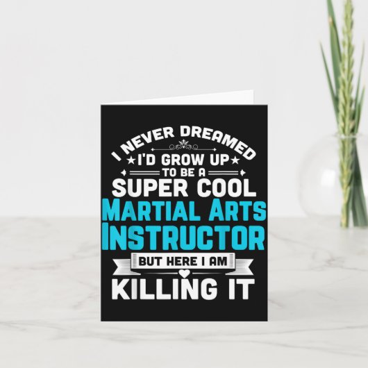 Supercooler Kampfsportlehrer Lustiger Lehrer Karte (Vorderseite)