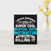 Supercooler Kampfsportlehrer Lustiger Lehrer Karte (Gelbe Blume)
