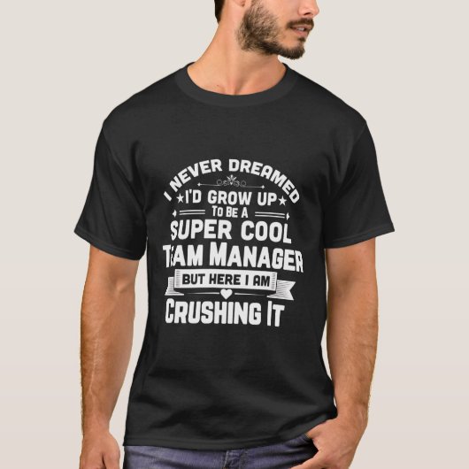Supercooler Team-Manager Lustiges Bysebyll-Fußball T-Shirt (Vorderseite)