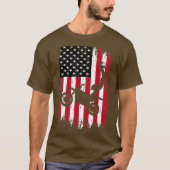 Supercross Freestyle Motocross American Flag T-Shirt (Vorderseite)