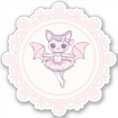 Supercute Pinky Ballerina Bat Aufkleber (Vorderseite)