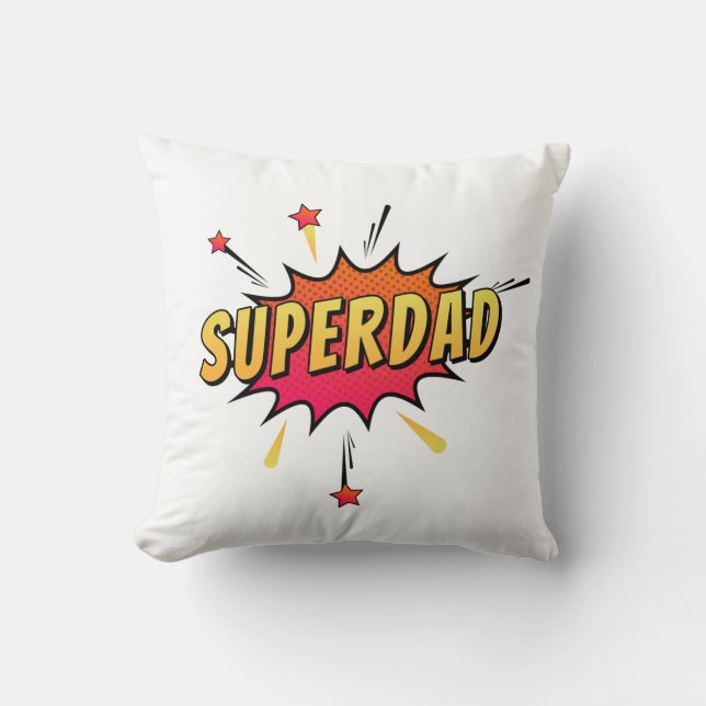 Superdad Comic Retro Pop Art | Dekokissen (Vorderseite)