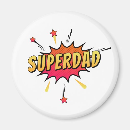 Superdad Comic Retro Pop Art | Magnet (Vorne)