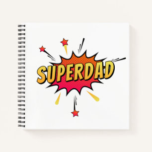 Superdad Comic Retro Pop Art   Notebook Notizblock