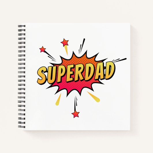 Superdad Comic Retro Pop Art | Notebook Notizblock (Vorderseite)