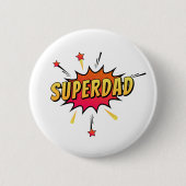 Superdad Comic Retro Pop Art | Schaltfläche Button (Vorderseite)