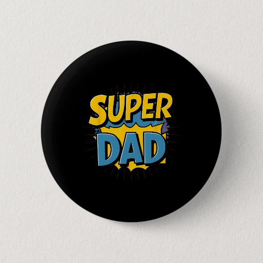 Superdad Funny Superhero Vater Design Kostüm für F Button (Vorderseite)