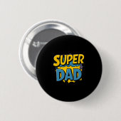 Superdad Funny Superhero Vater Design Kostüm für F Button (Vorne & Hinten)