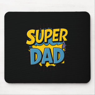 Superdad Funny Superhero Vater Design Kostüm für F Mousepad