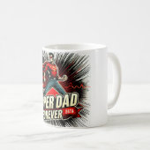 Superdad Hero Pose Comic Style Kaffeetasse (VorderseiteRechts)