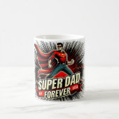 Superdad Hero Pose Comic Style Kaffeetasse (Mittel)