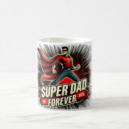Superdad Hero Pose Comic Style Kaffeetasse