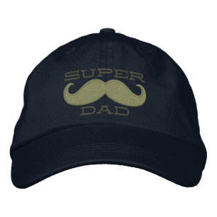 Superdad Mustache SUPER DAD Bestickte Baseballkappe