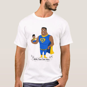 Superdad und Kind - Cartoon T-Shirt