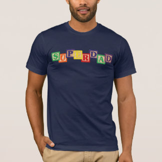 SUPERDAD Vintages hölzernes Block-Shirt T-Shirt