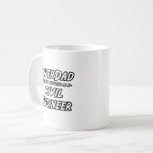 SuperDad.. Ziviler Ingenieur Kaffeetasse (Vorderseite Links)