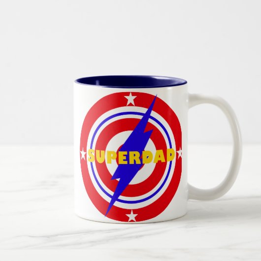 SuperDad Zweifarbige Tasse (Rechts)