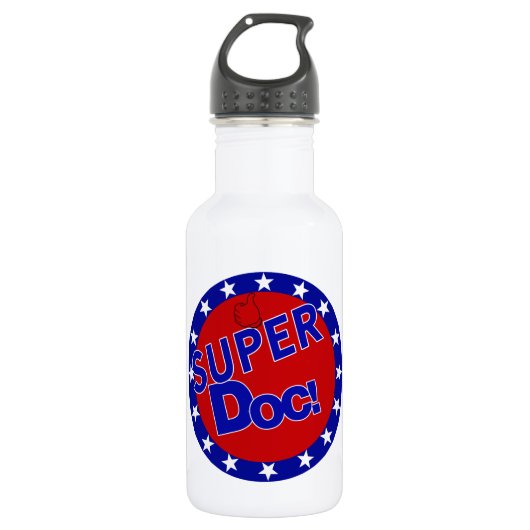 SUPERdoc. - DOKTOR - ARZT Trinkflasche (Vorderseite)