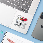 Superdog Krypto Aufkleber (Laptop mit iPhone)