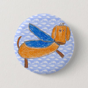 Superdog (Maggie) Knopf Button