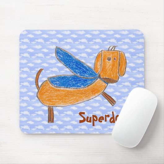 Superdog! (Maggie) Mausunterlage Mousepad (Mit Mouse)
