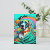 Superdog Super Hund Rettungs-Party Einladungen PCs (Stehend Vorderseite)