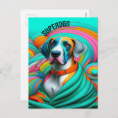 Superdog Super Hund Rettungs-Party Einladungen PCs (Vorne/Hinten)