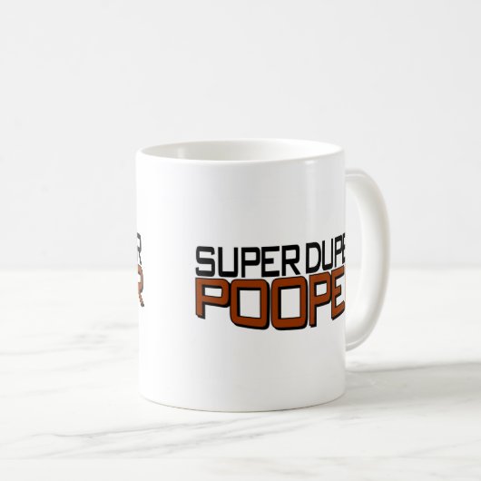 SuperDuper Pooper Kaffeetasse (VorderseiteRechts)