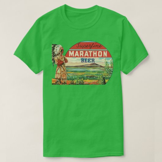 Superfine Marathon Beer Retro Defunktional Wiscons T-Shirt (Design vorne)
