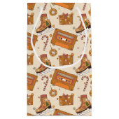 Superfloral Retro Christmas Joy Kleine Geschenktüte (Rückseite)