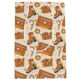 Superfloral Retro Christmas Joy Mittlere Geschenktüte