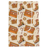 Superfloral Retro Christmas Joy Mittlere Geschenktüte (Rückseite)